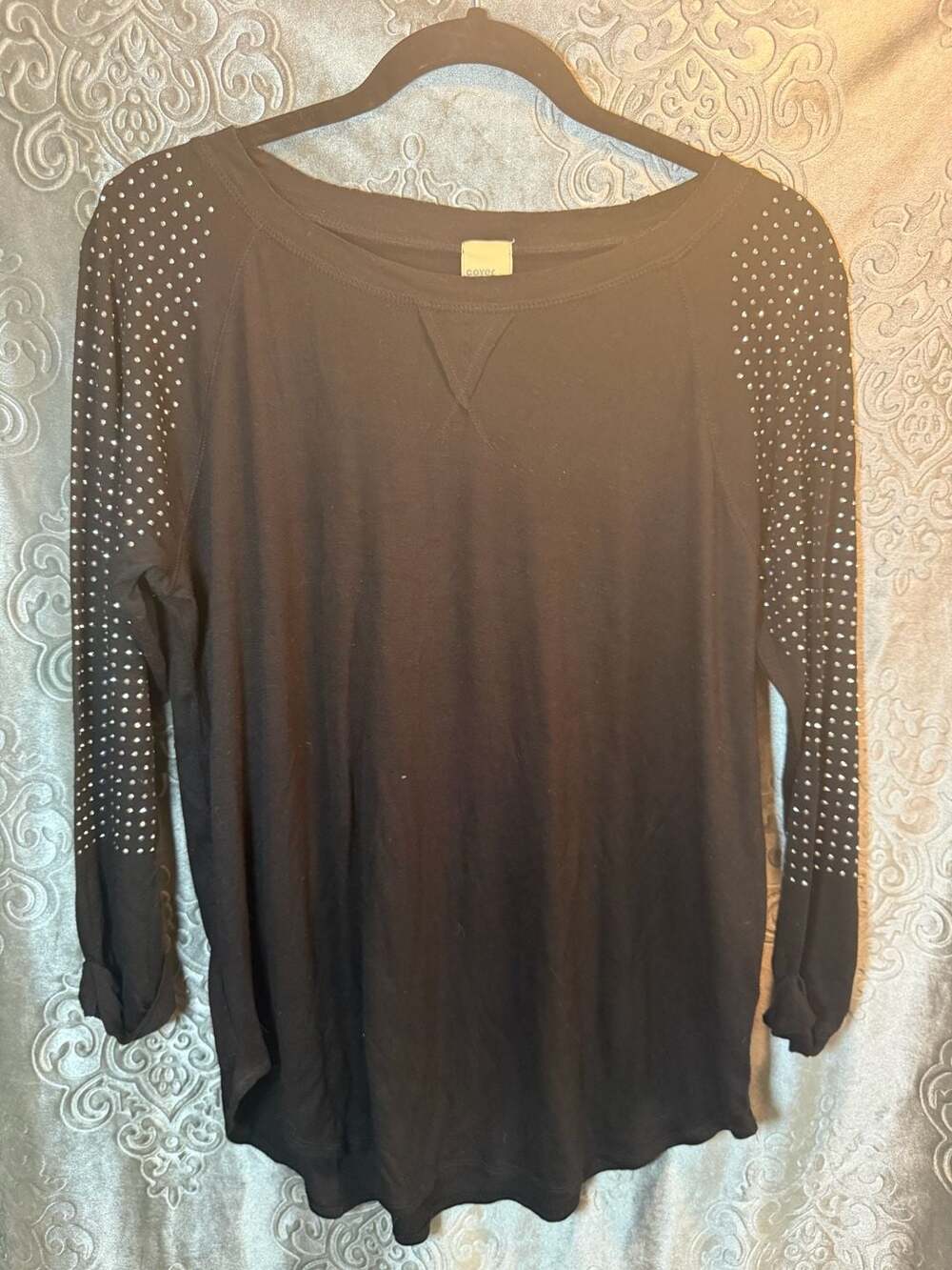 Cover Stitched Womens large Gems Top Shirt
